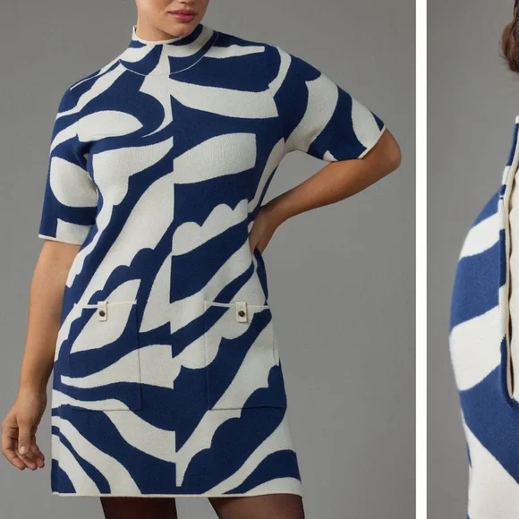 Annalise Mock Neck Sweater Dress by Maeve - Picture 3 of 10